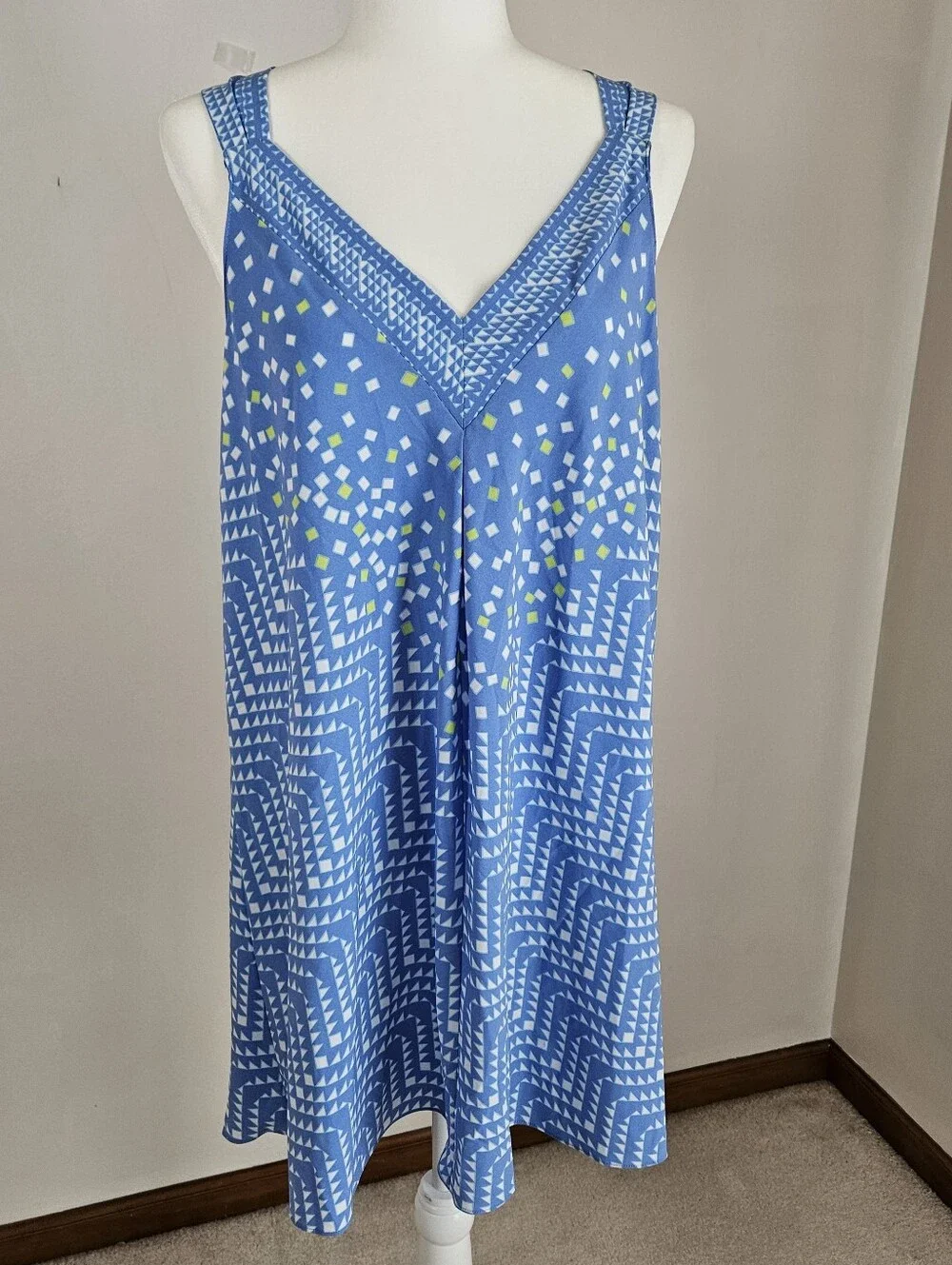Oscar De La Renta Pink Label XL Slipdress Nightgown Chemise Blue Leisurewear